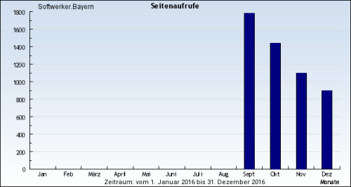 Seitenaufrufe 2016 - Softwerker.Bayern